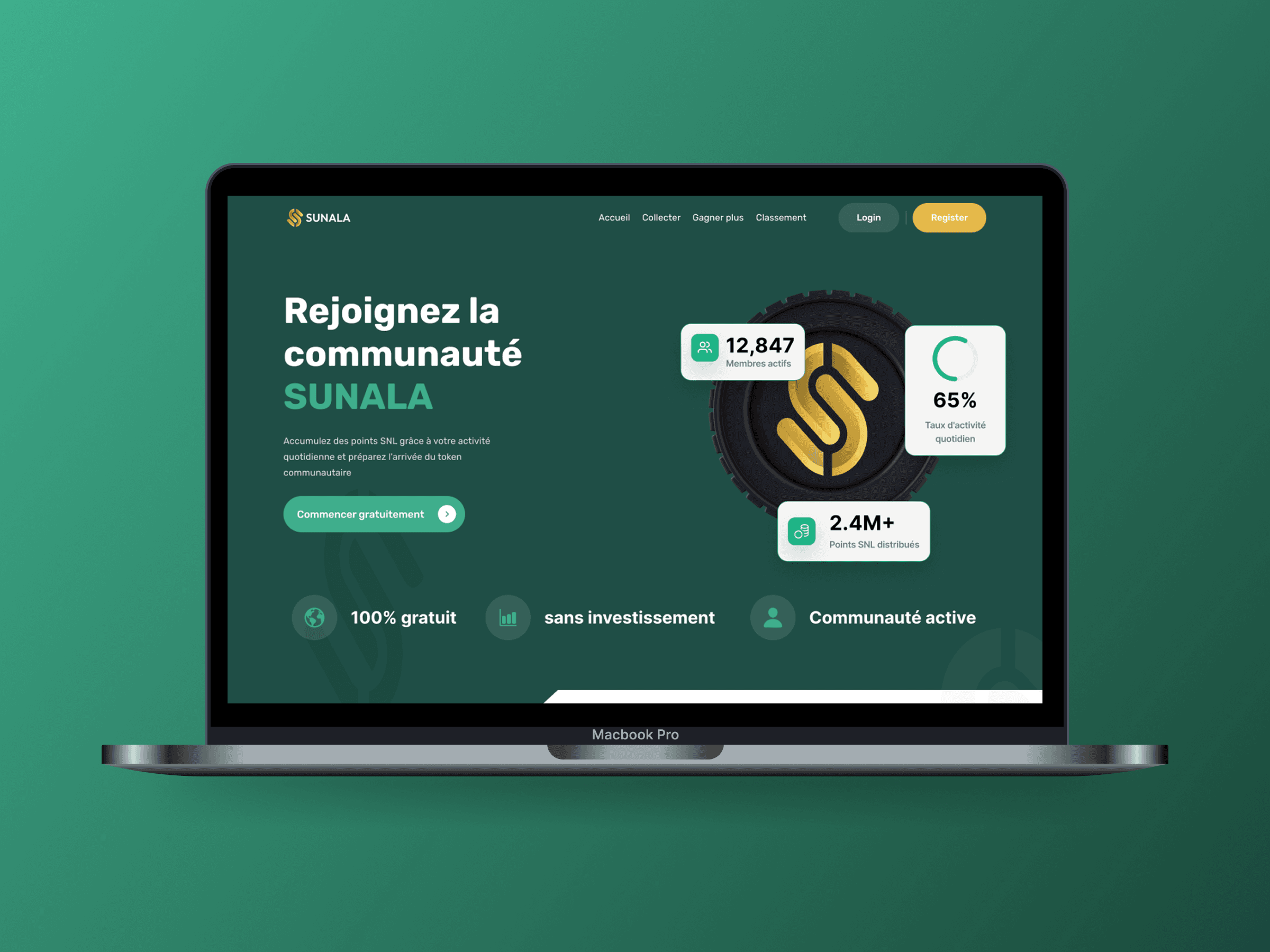 Page de détails du site Sunaala